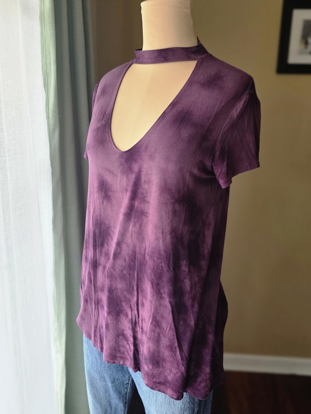 American Eagle Outfitters Soft & Sexy Purple T-Shirt, Size Medium